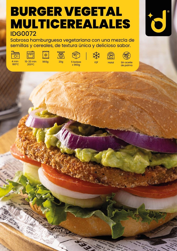BURGER VEGETAL MULTICEREALES 120GR