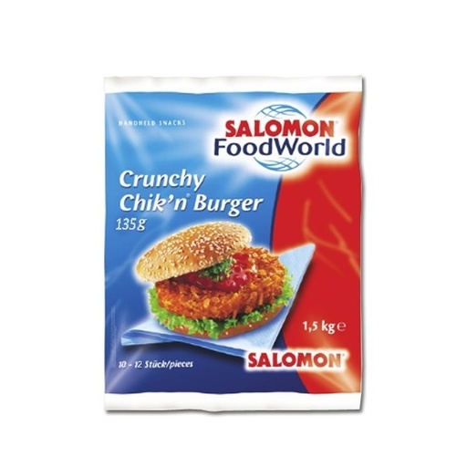 [050011] BURGER CRISPY CHICKEN SPICY 135GR 4X1,5KG SALOMON